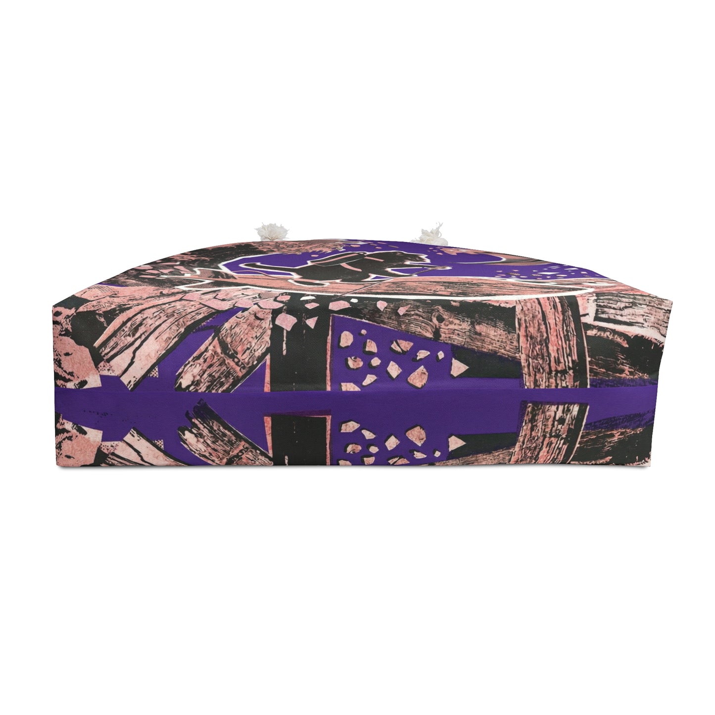 Cat Surfer Weekender Bag – Retro Surfing Black Cat Tote for Beach Getaways