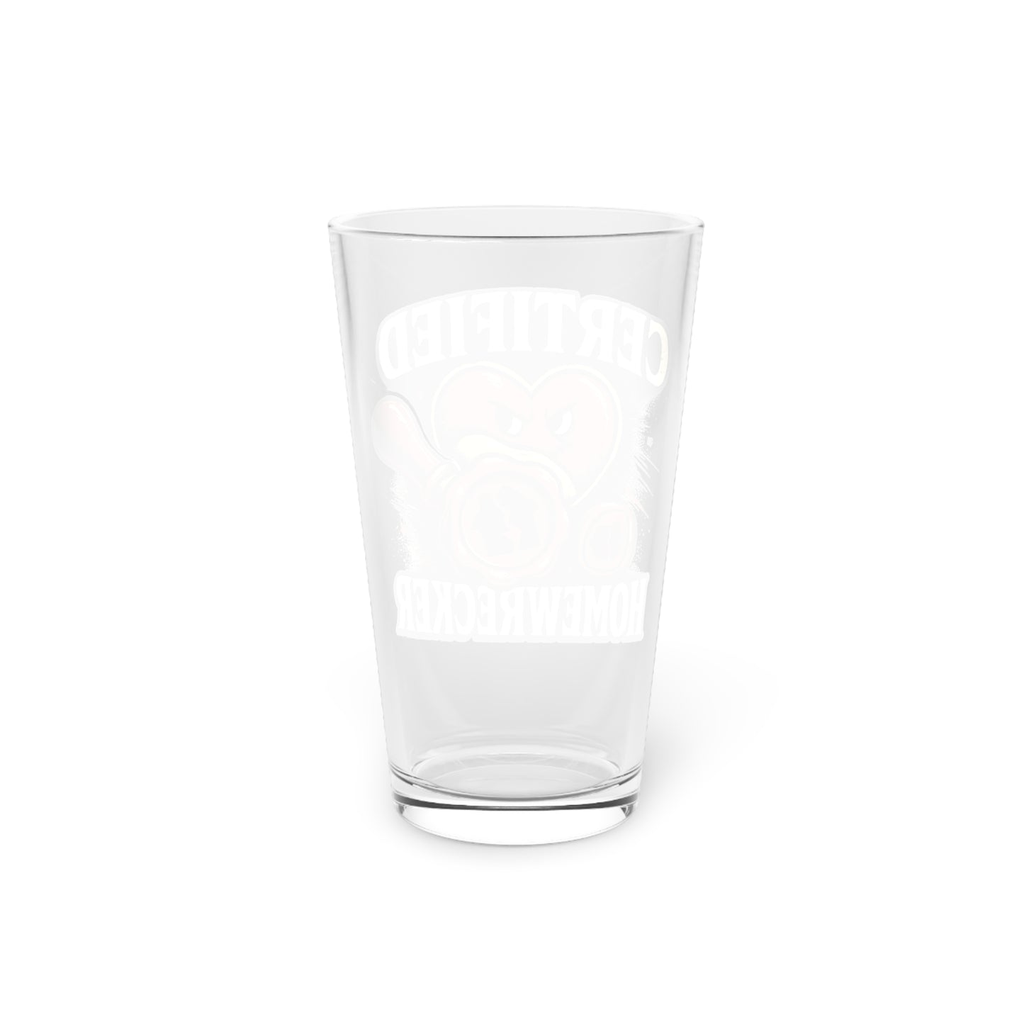 Certified Homewrecker 16oz Pint Glass – Funny Barware Gift