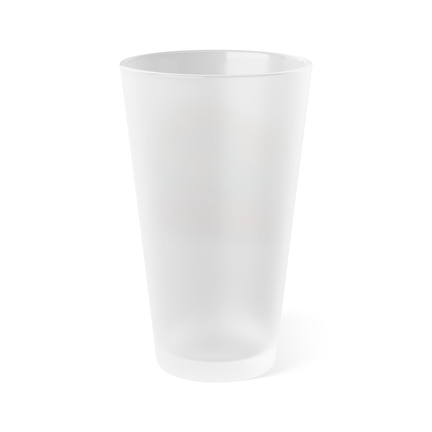 Frosted Pint Glass — “Aren’t We All a Little Narcissist?” Retro Pop Art Beer Glass