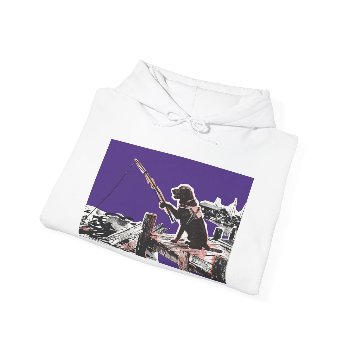Guitarist Skyline Hoodie — Purple Rock City Music Graphic Hoodie