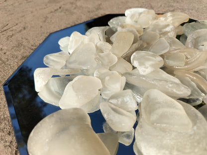 1 Pound of White Ocean Tumbled Seaglass Grades A & B