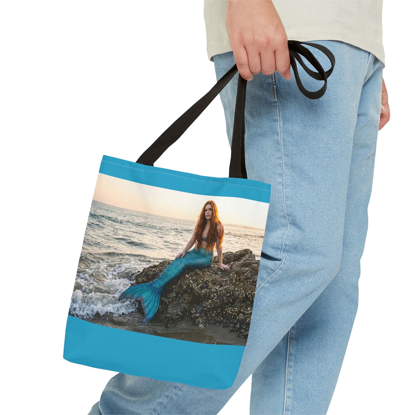 Mermaid Beach Tote Bag — Photo Print Ocean Wave Carryall