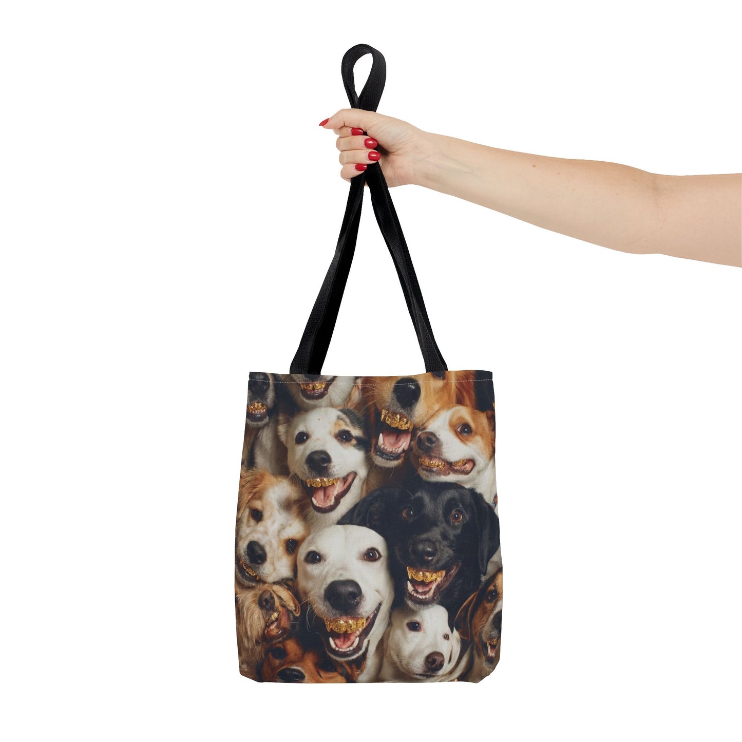 Happy Pack Dog Faces Tote Bag –