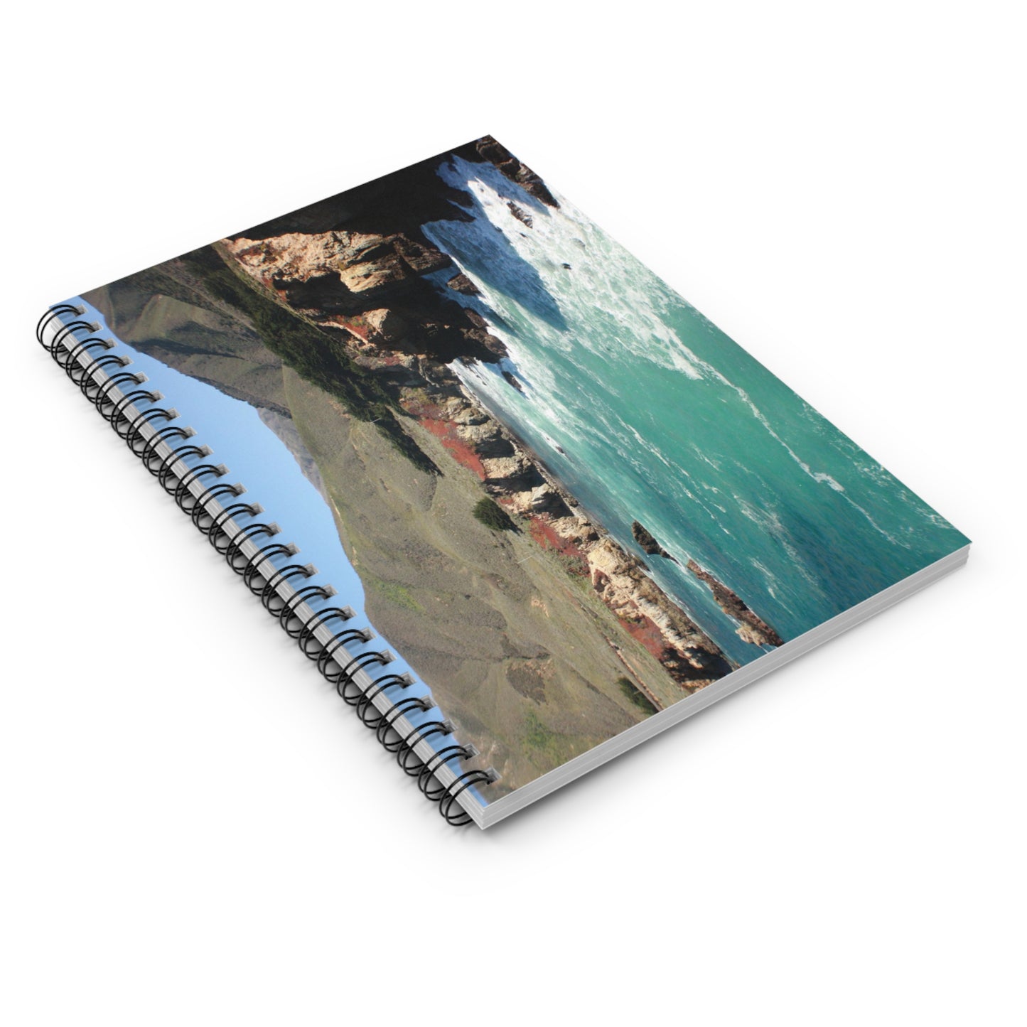 Big Sur Cali Ocean Spiral Notebook - Ruled Line
