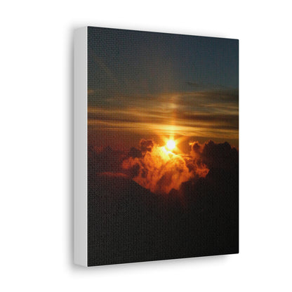 Sunrise on to of a volcano in Maui, Hawaii Canvas Gallery Wraps