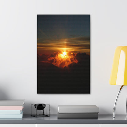 Sunrise on to of a volcano in Maui, Hawaii Canvas Gallery Wraps