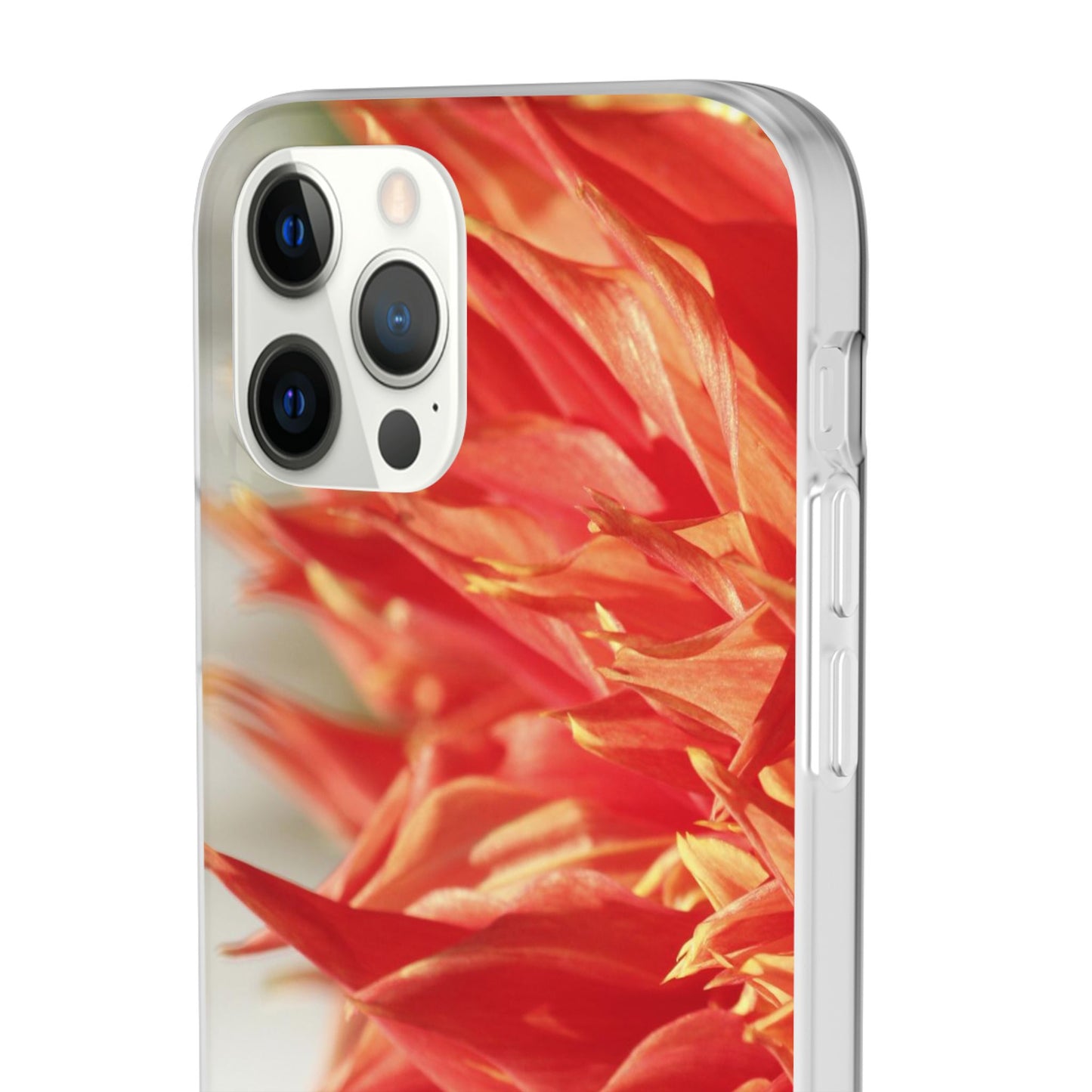 Red Dahlia Floral Phone Case — Slim Flexible Protective Cover