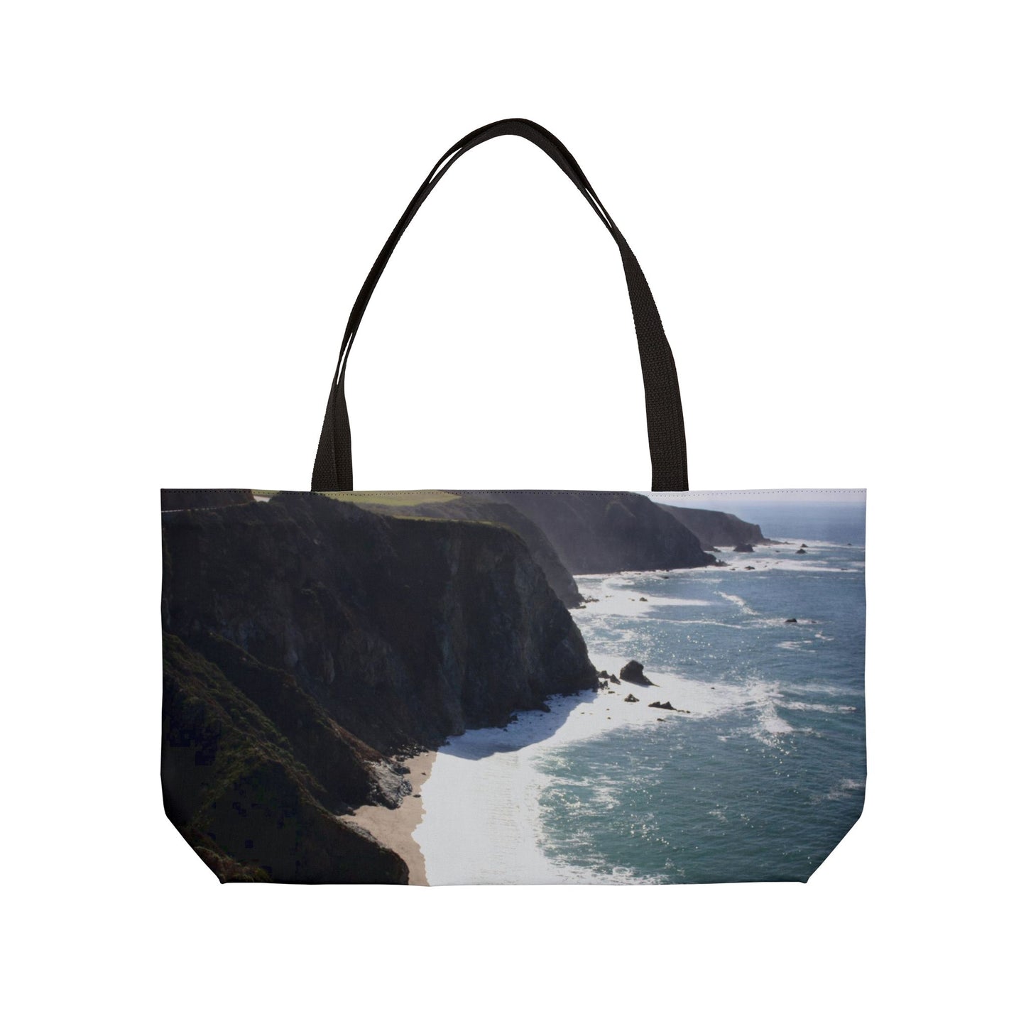 Coastal Cliffside Weekender Tote Bag — Ocean Beach Travel Bag