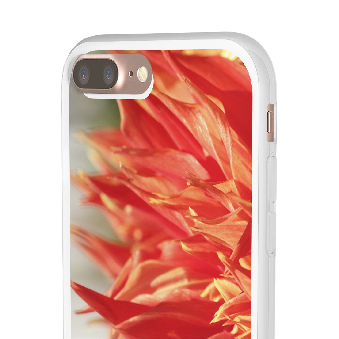 Red Dahlia Floral Phone Case — Slim Flexible Protective Cover