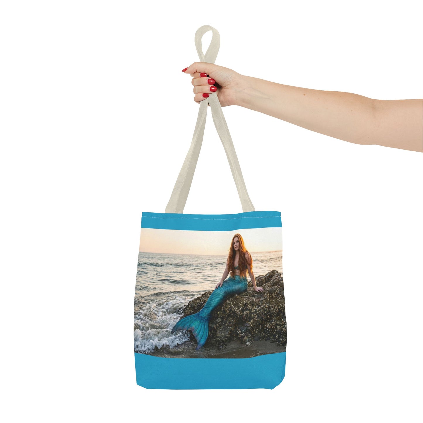 Mermaid Beach Tote Bag — Photo Print Ocean Wave Carryall