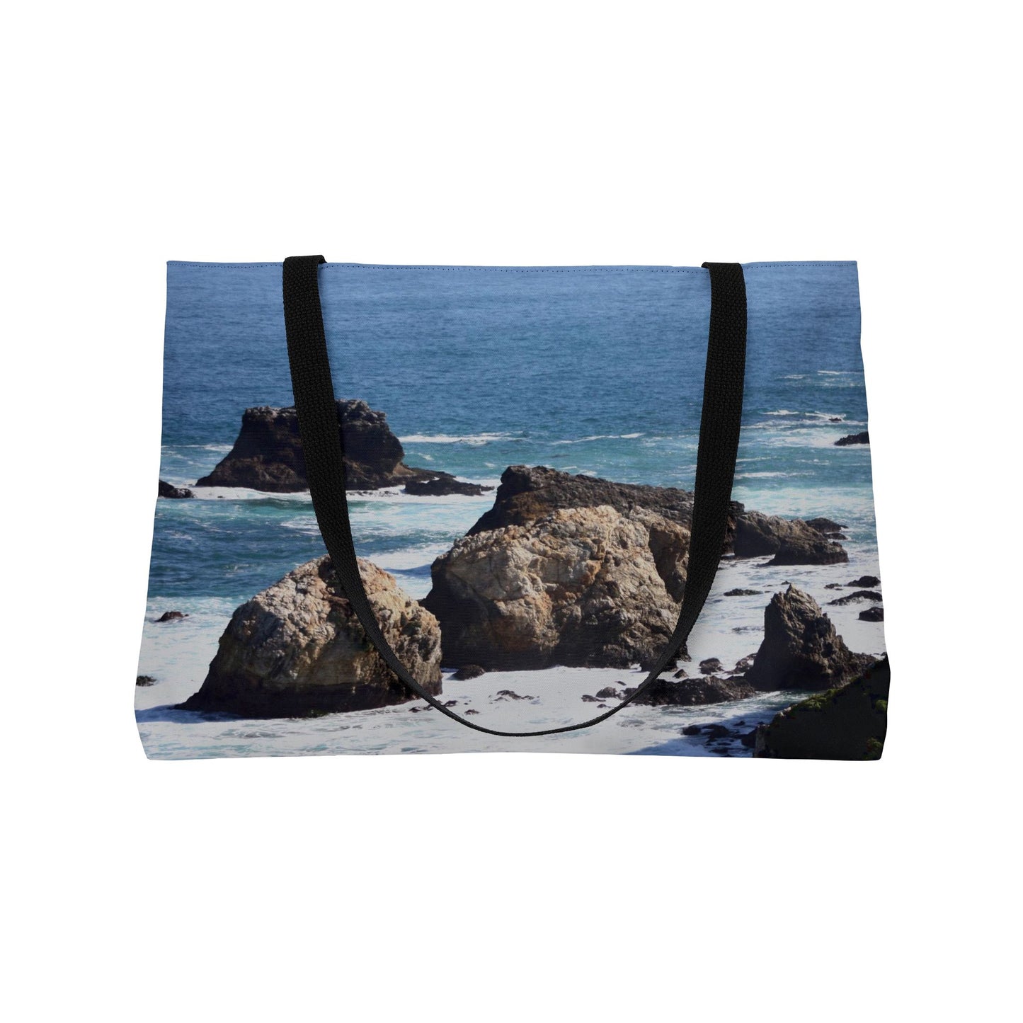 Coastal Rocks Weekender Tote Bag — Ocean Beach Travel Bag