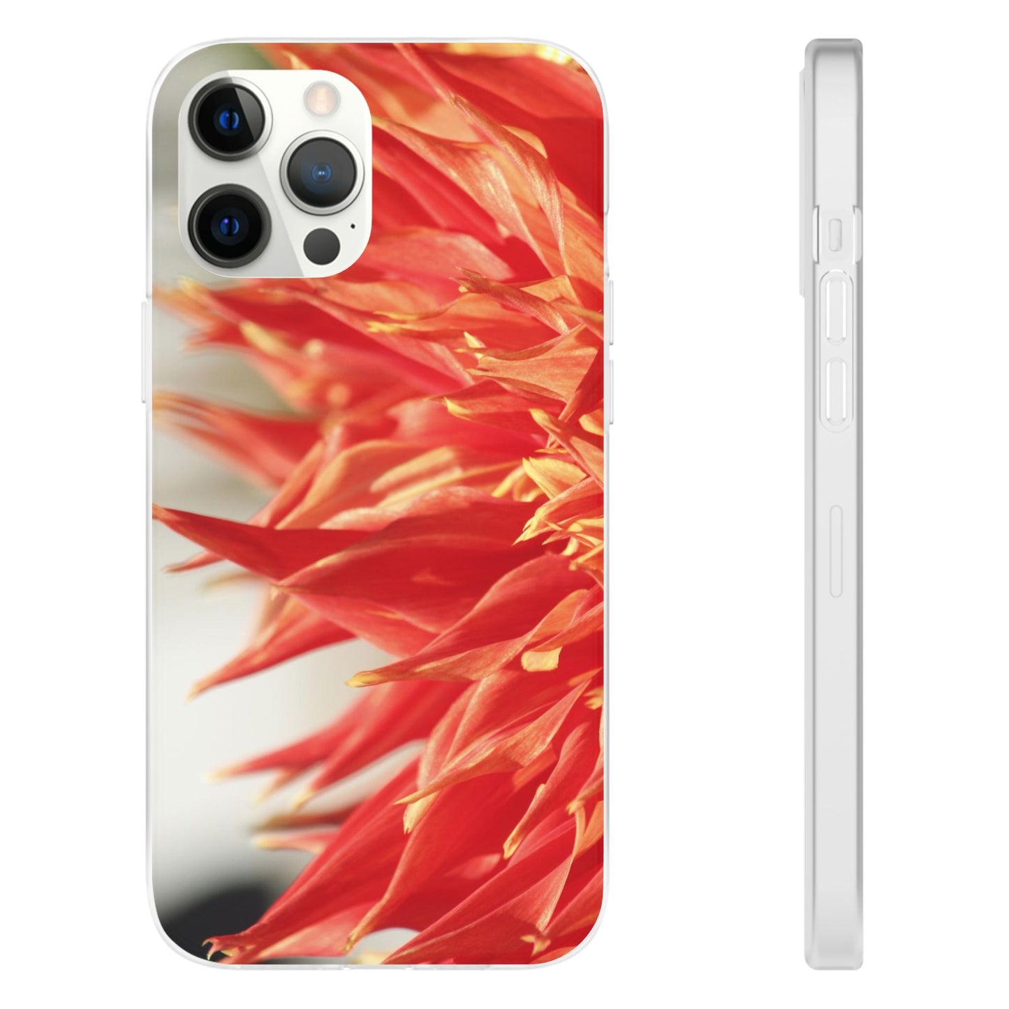 Red Dahlia Floral Phone Case — Slim Flexible Protective Cover