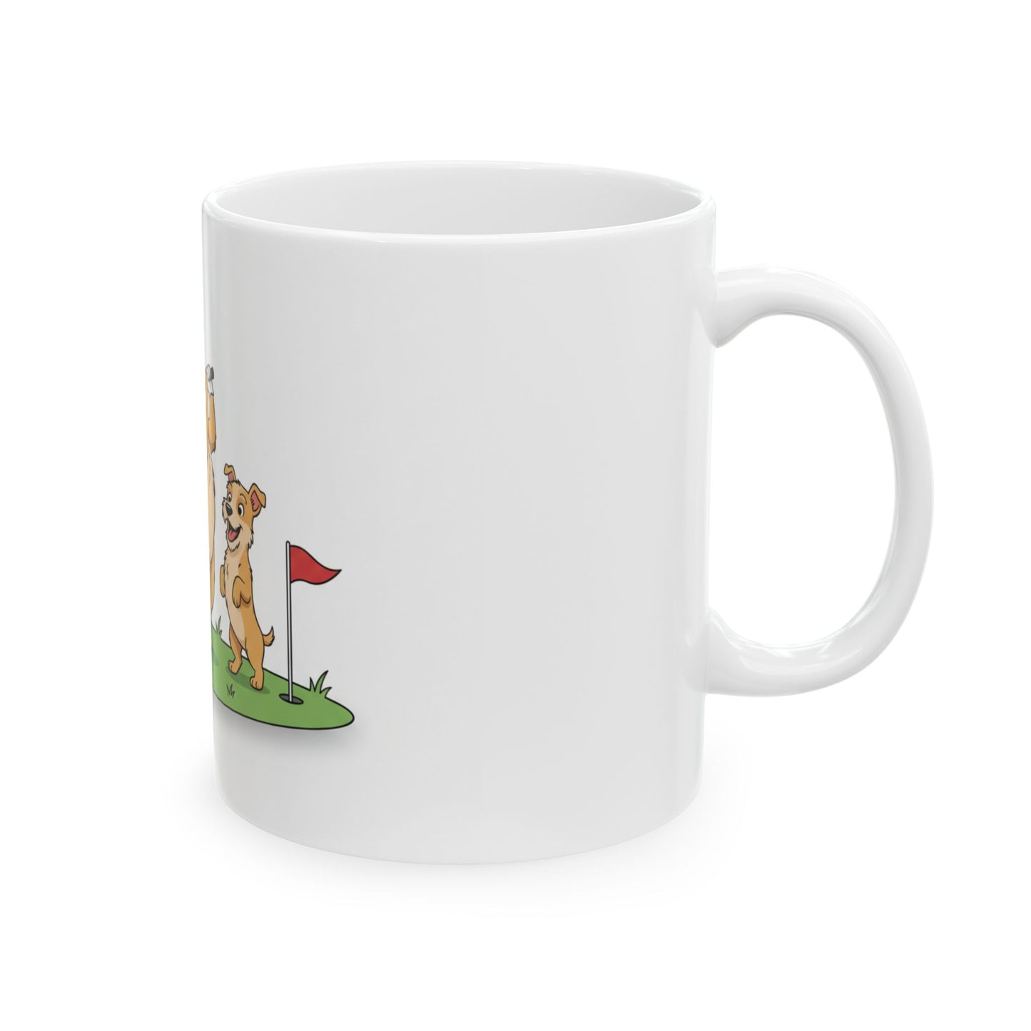 Dog Golfers Ceramic Mug — Cute Dogs Playing Golf 11oz/15oz