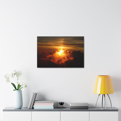 Sunrise on to of a volcano in Maui, Hawaii Canvas Gallery Wraps