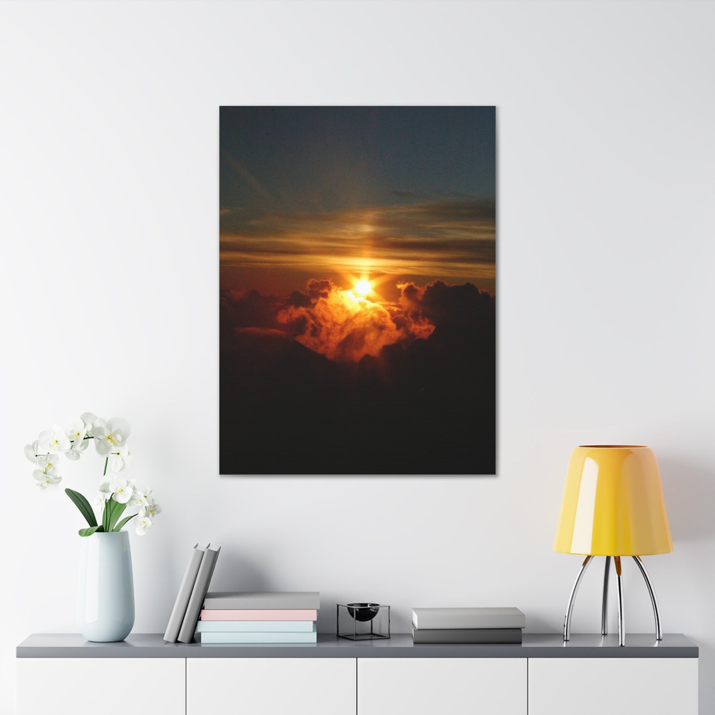 Sunrise on to of a volcano in Maui, Hawaii Canvas Gallery Wraps