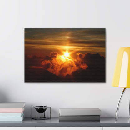 Sunrise on to of a volcano in Maui, Hawaii Canvas Gallery Wraps