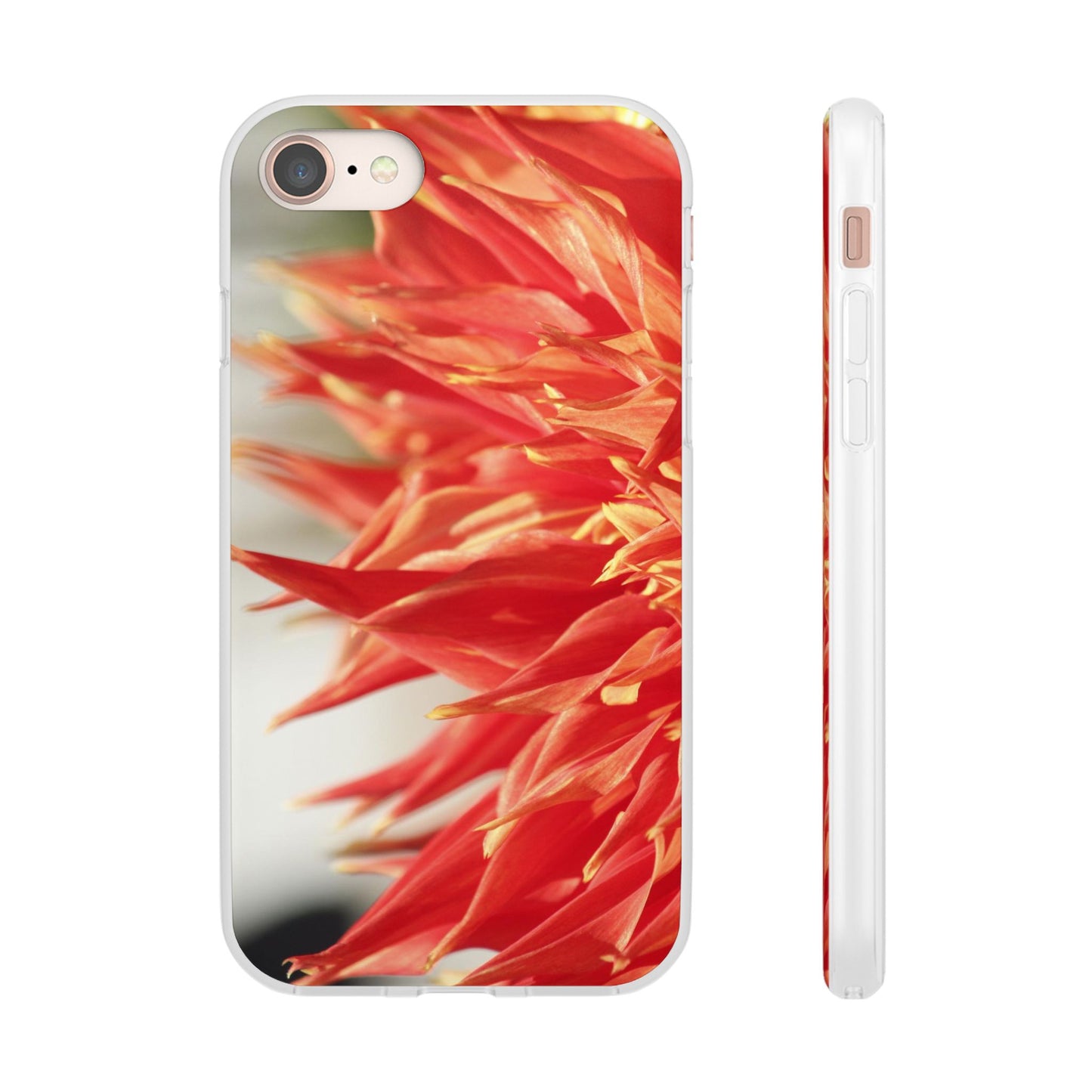 Red Dahlia Floral Phone Case — Slim Flexible Protective Cover