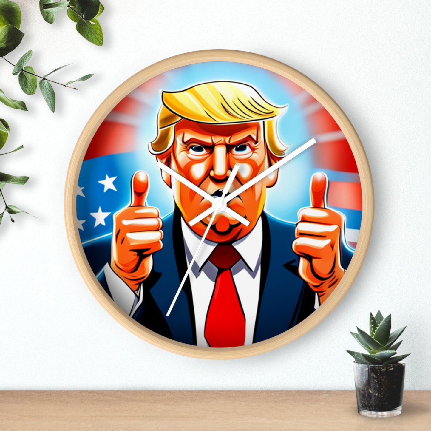 Trump Wall Clock