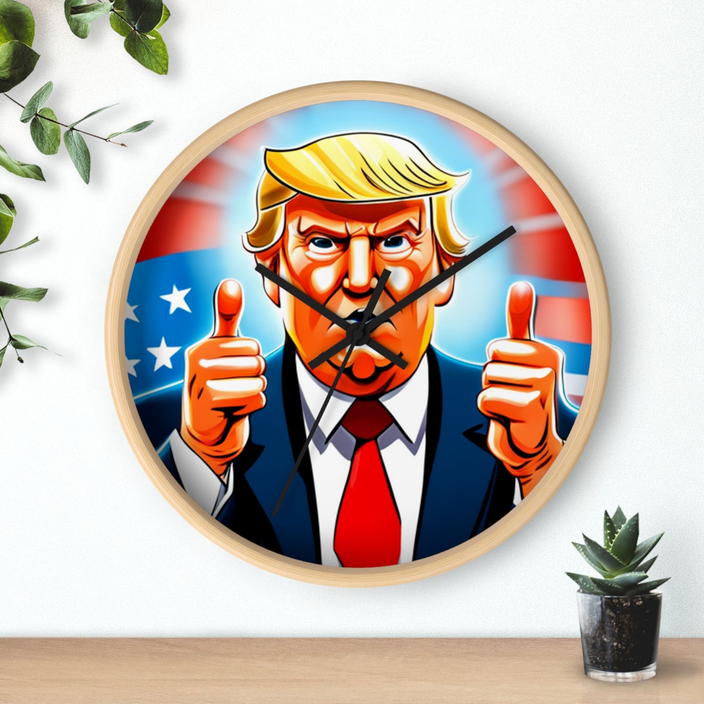 Trump Wall Clock