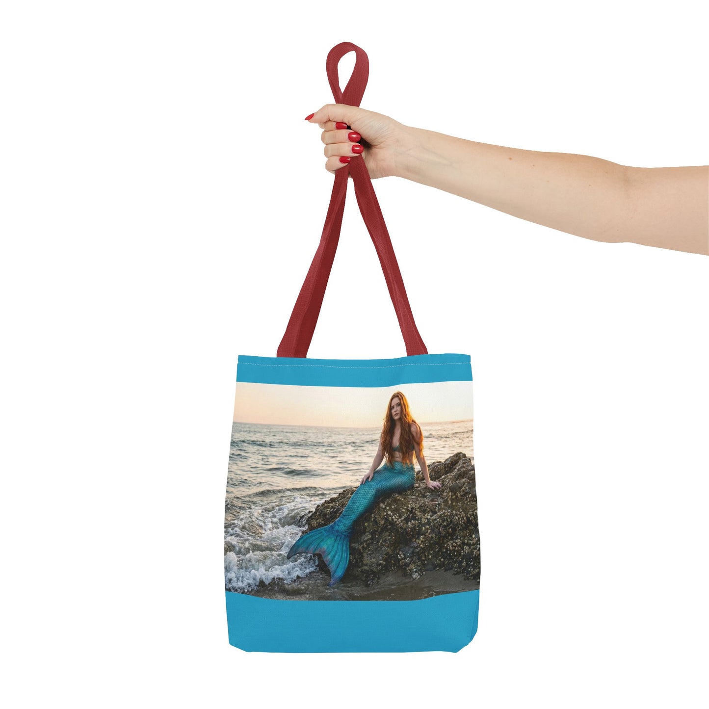 Mermaid Beach Tote Bag — Photo Print Ocean Wave Carryall