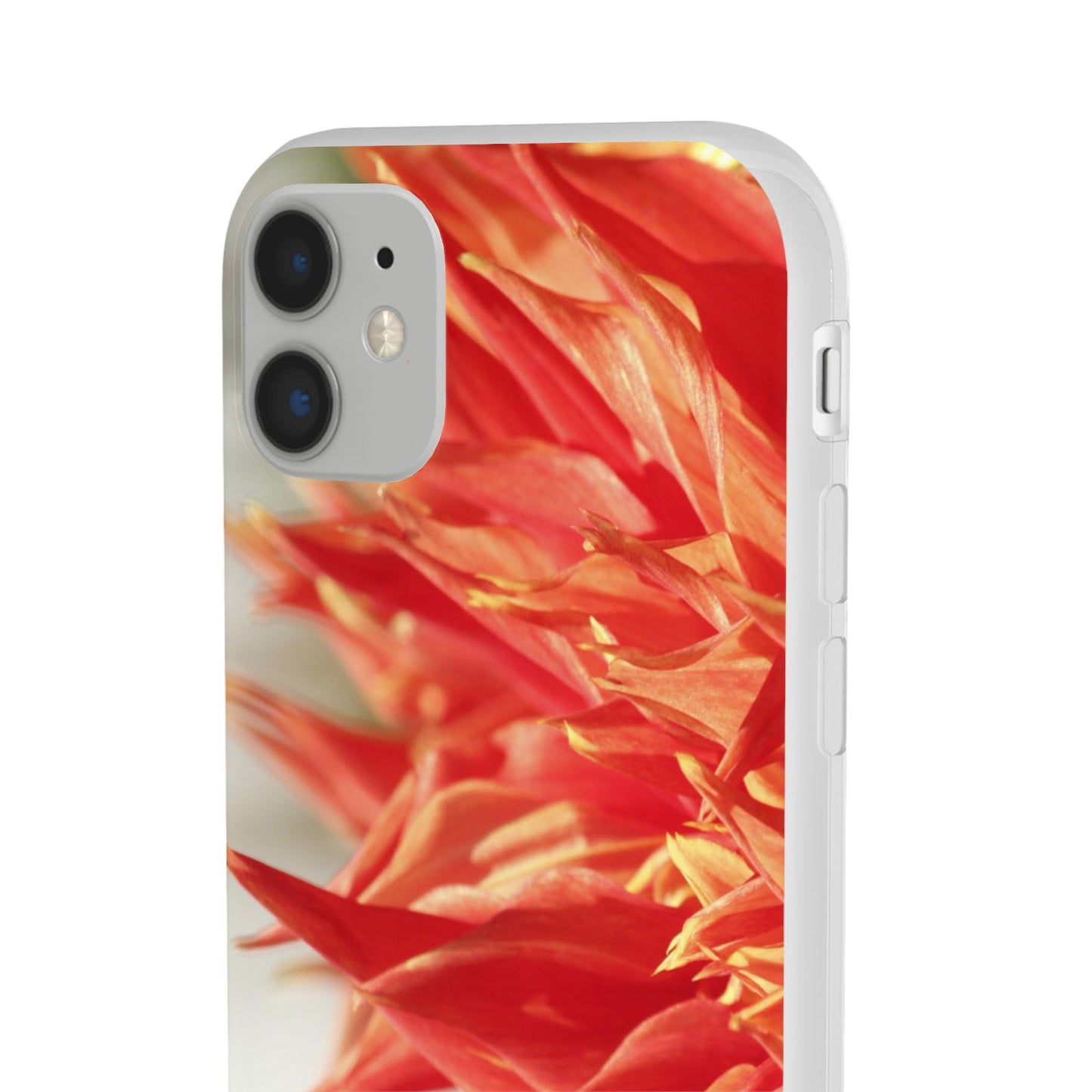 Red Dahlia Floral Phone Case — Slim Flexible Protective Cover