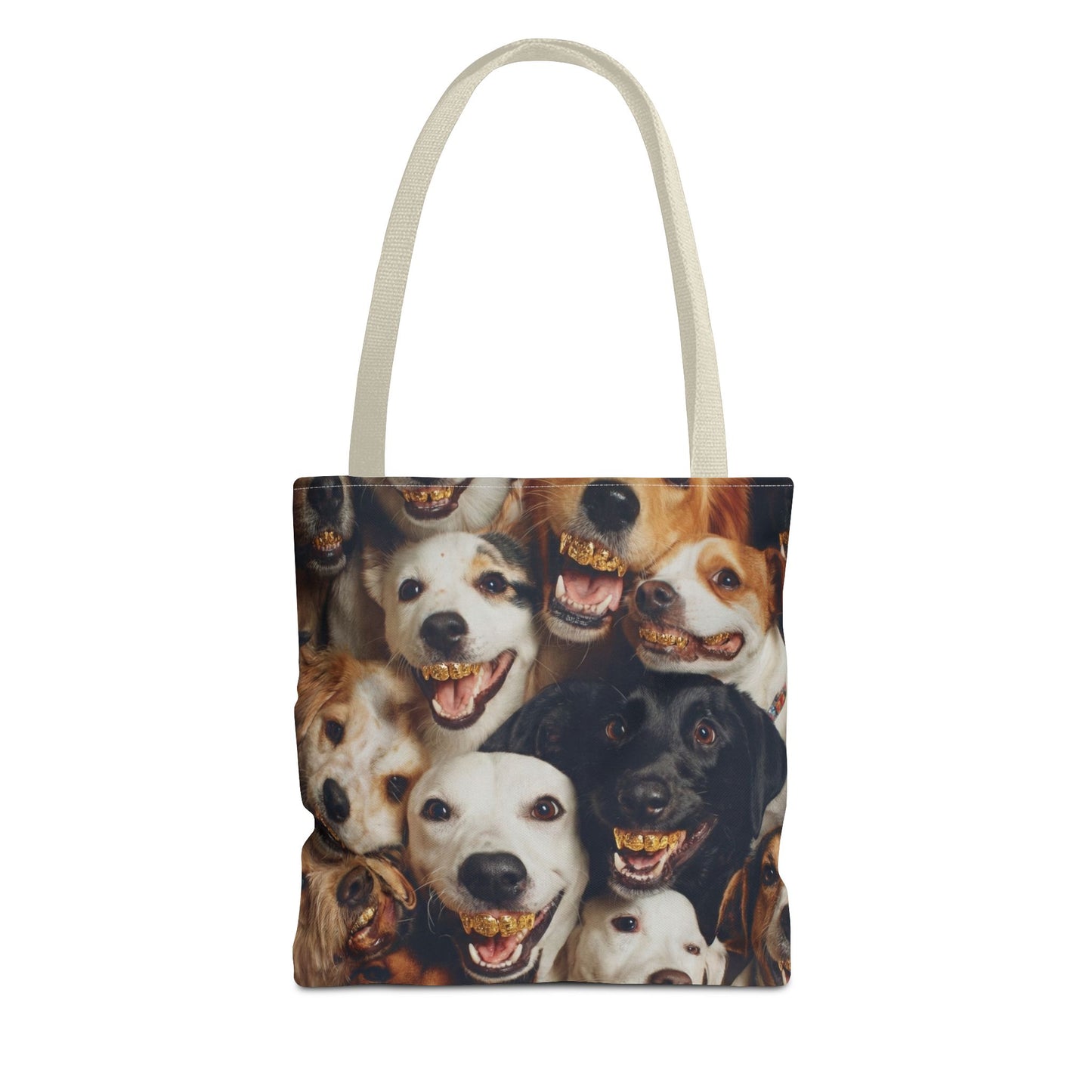 Happy Pack Dog Faces Tote Bag –