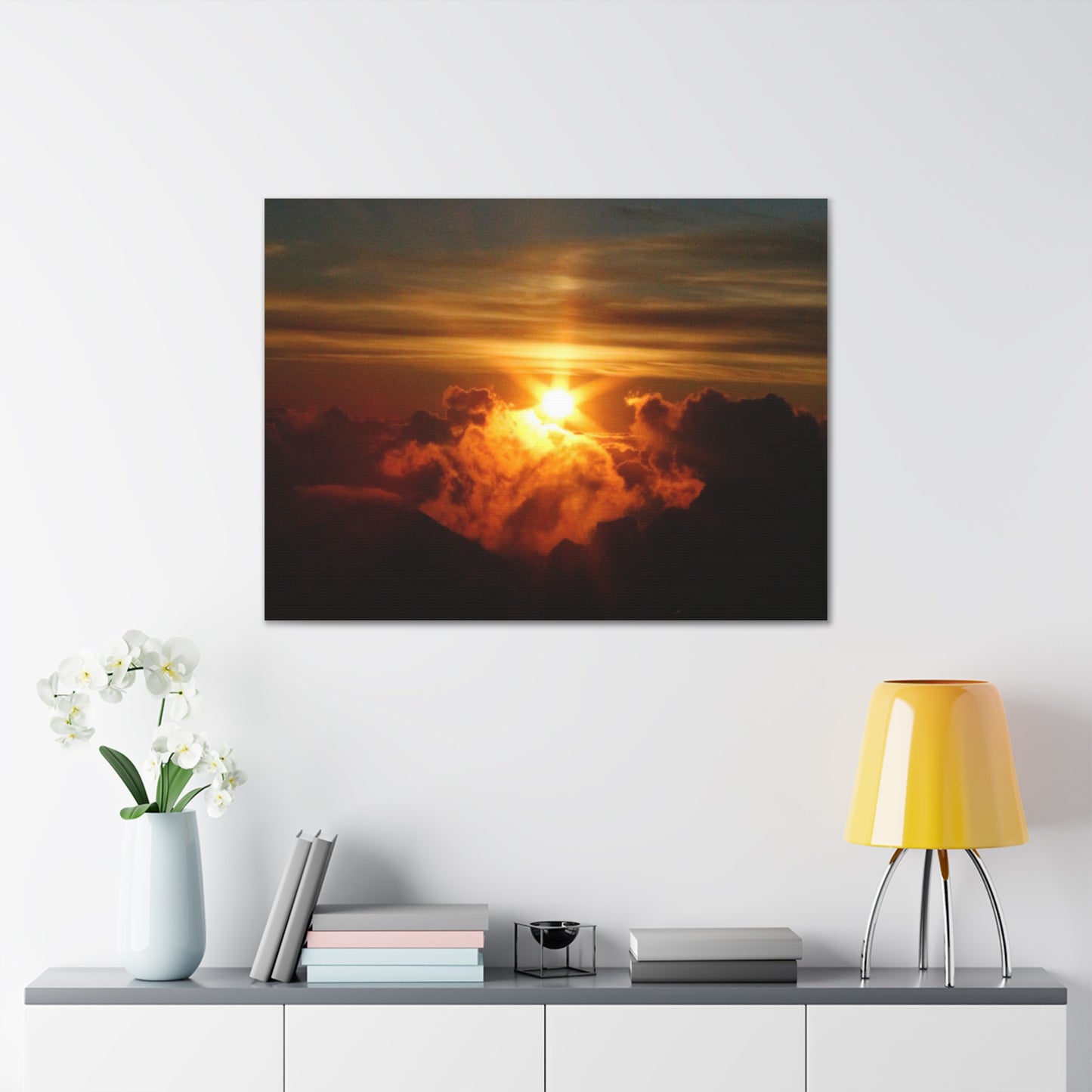 Sunrise on to of a volcano in Maui, Hawaii Canvas Gallery Wraps