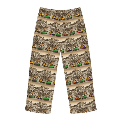 Cats Riding in Cars Men's Pajama Pants (AOP)