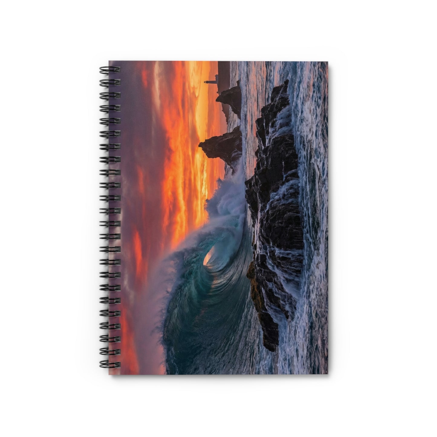 Ocean Sun Set Spiral Notebook - Ruled Line