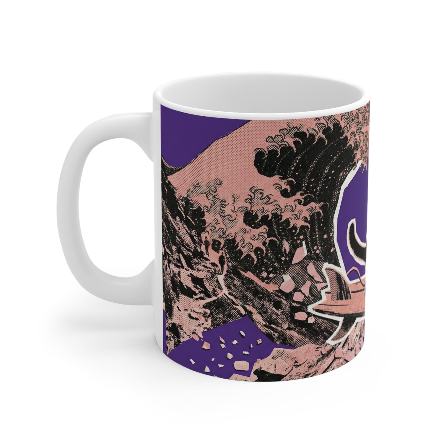 Black Cat  Mug — Retro Night Paddle Coffee Cup