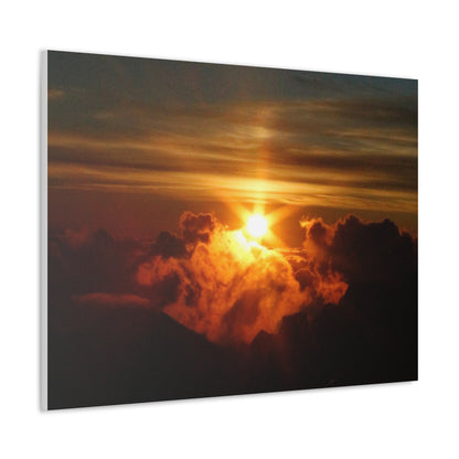 Sunrise on to of a volcano in Maui, Hawaii Canvas Gallery Wraps