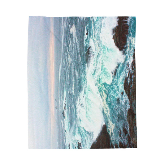 Ocean Velveteen Plush Blanket