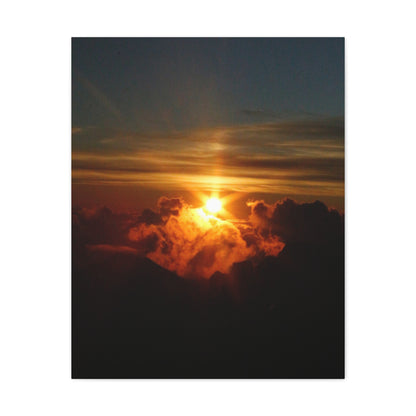 Sunrise on to of a volcano in Maui, Hawaii Canvas Gallery Wraps