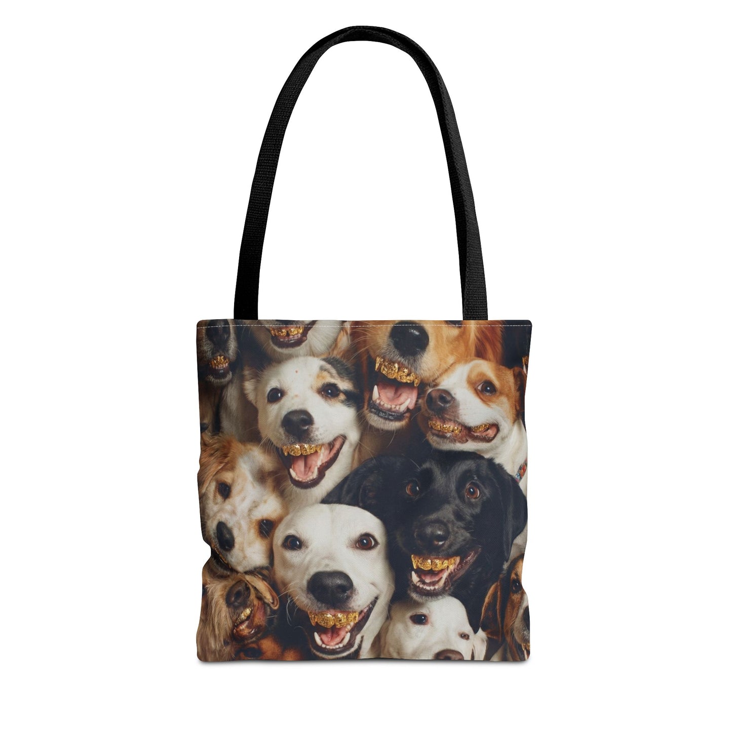 Happy Pack Dog Faces Tote Bag –