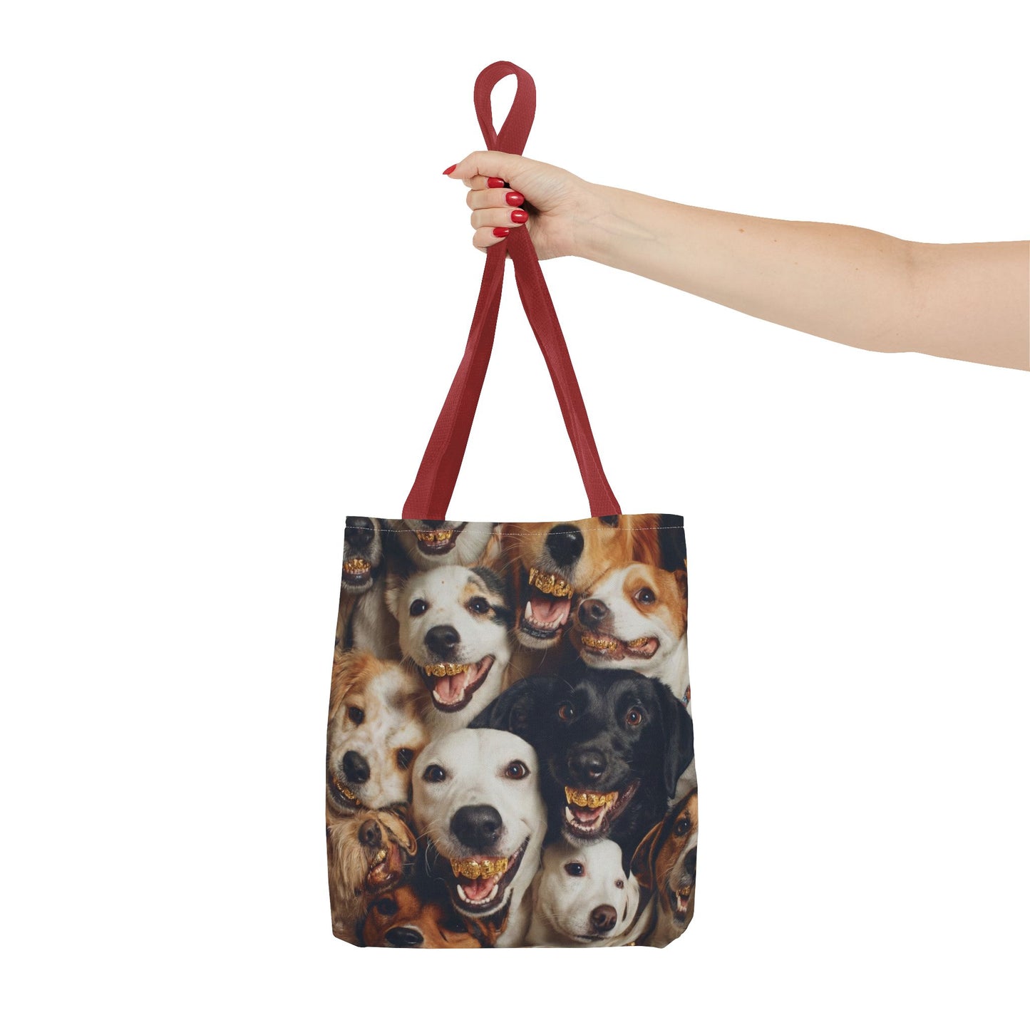 Happy Pack Dog Faces Tote Bag –