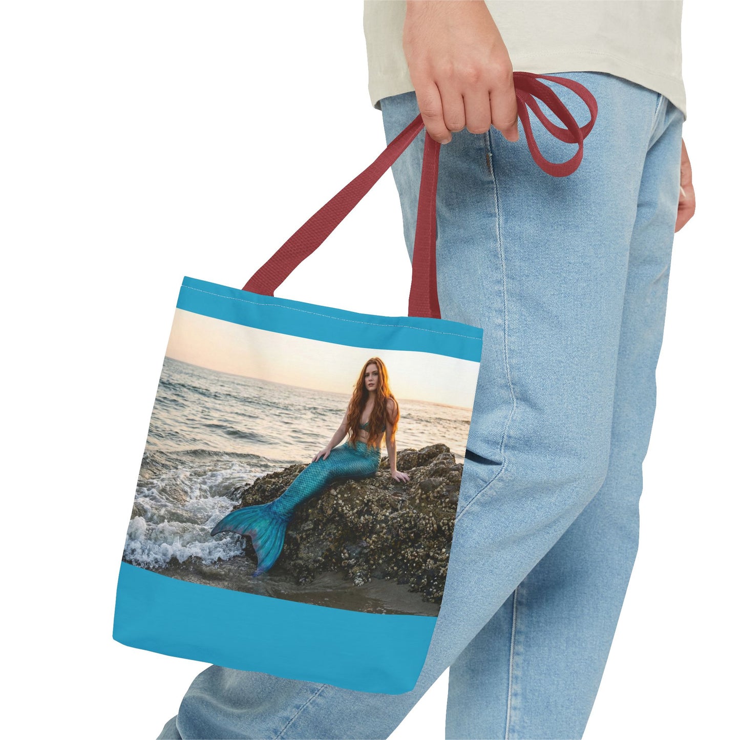 Mermaid Beach Tote Bag — Photo Print Ocean Wave Carryall