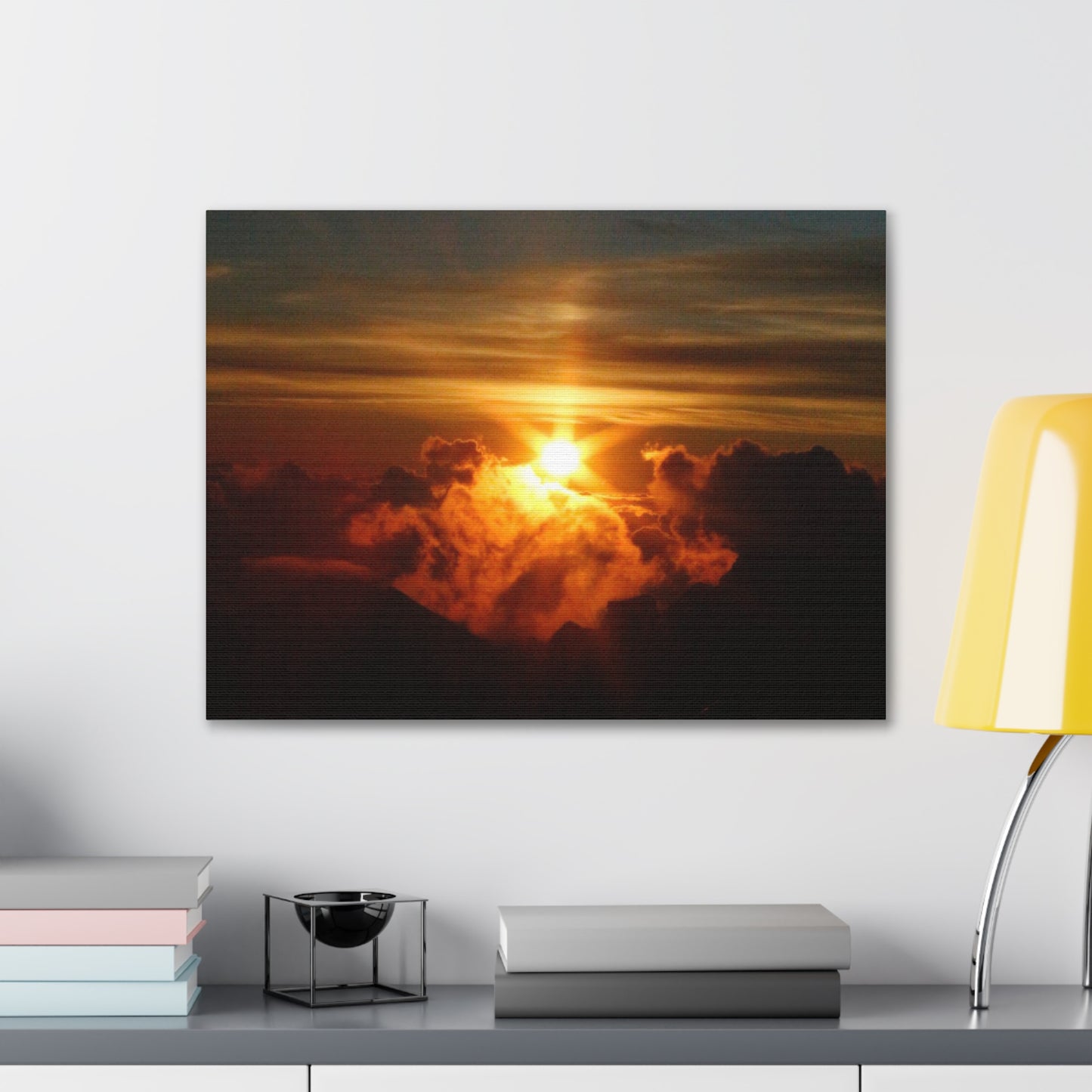 Sunrise on to of a volcano in Maui, Hawaii Canvas Gallery Wraps