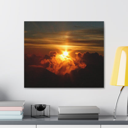 Sunrise on to of a volcano in Maui, Hawaii Canvas Gallery Wraps