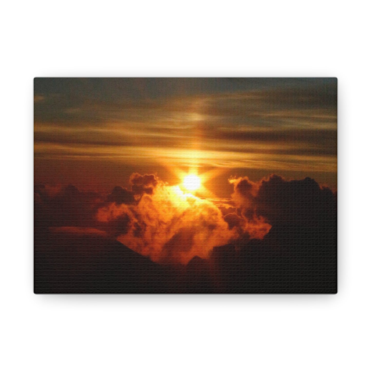 Sunrise on to of a volcano in Maui, Hawaii Canvas Gallery Wraps