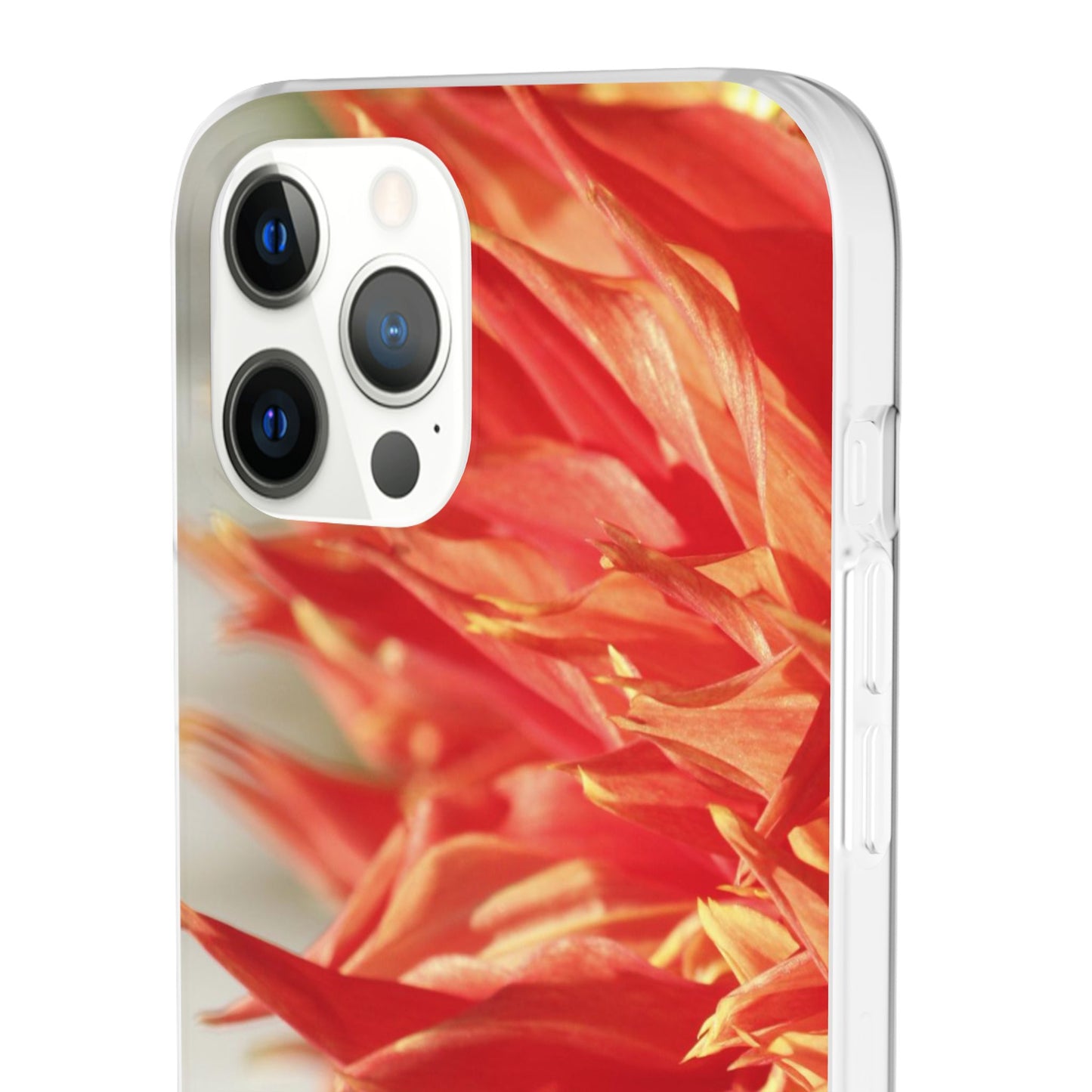 Red Dahlia Floral Phone Case — Slim Flexible Protective Cover