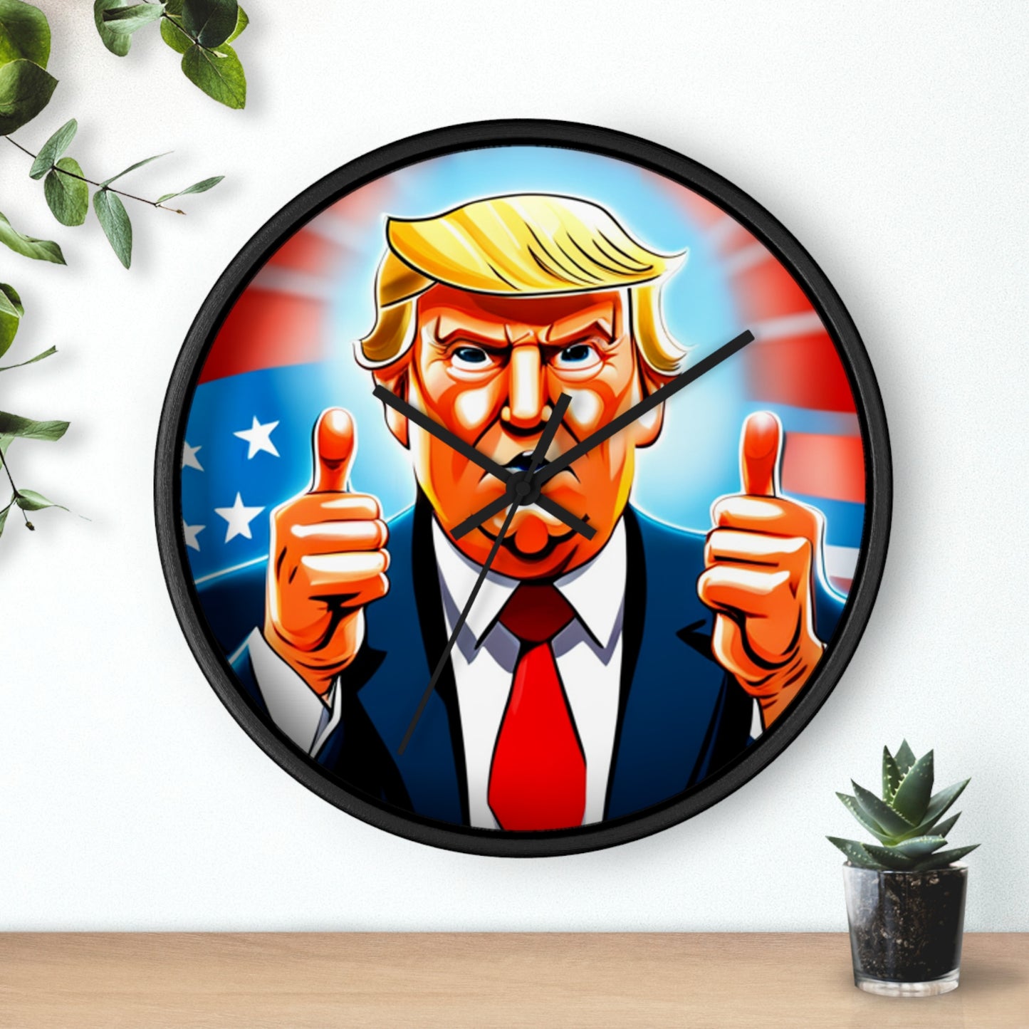 Trump Wall Clock