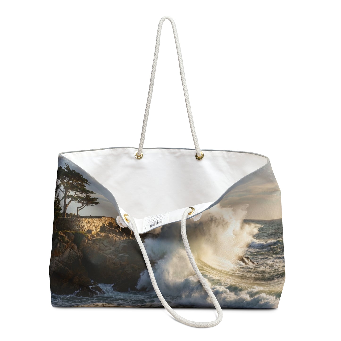 Pacific Grove Ocean Wave Weekender Bag — Coastal Surf Photography Travel Tote