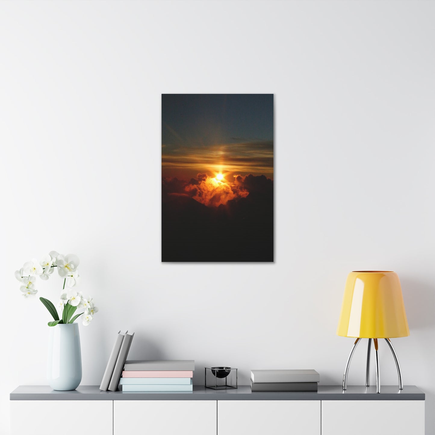 Sunrise on to of a volcano in Maui, Hawaii Canvas Gallery Wraps