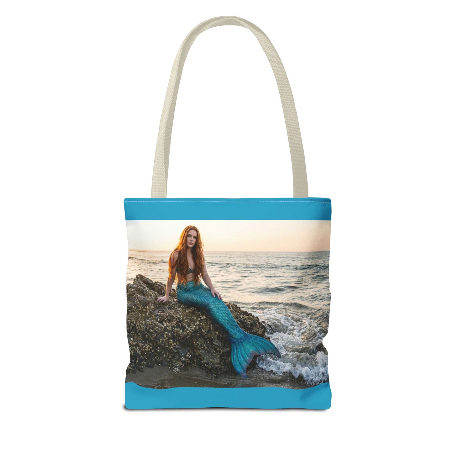 Mermaid Beach Tote Bag — Photo Print Ocean Wave Carryall