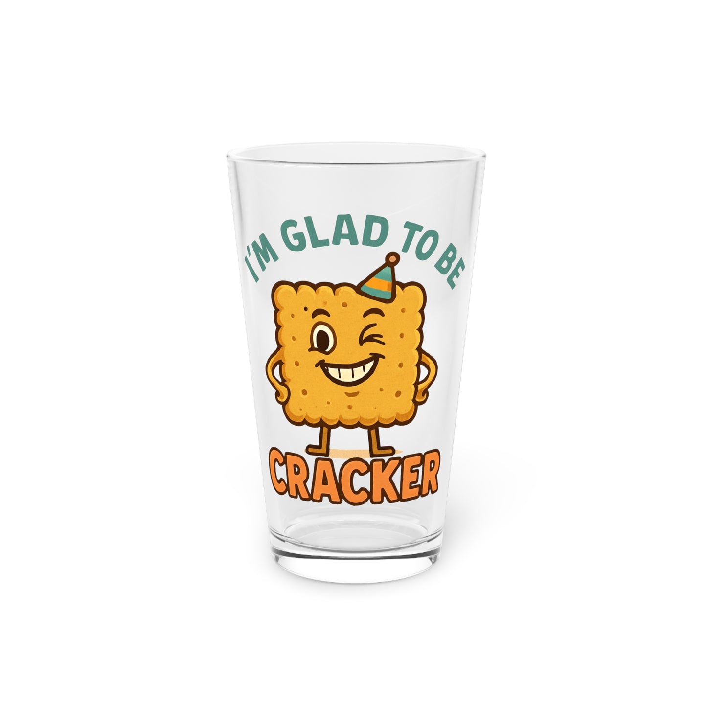 I'm Glad to Be Cracker 16oz Pint Glass — Funny Party Drinking Glass