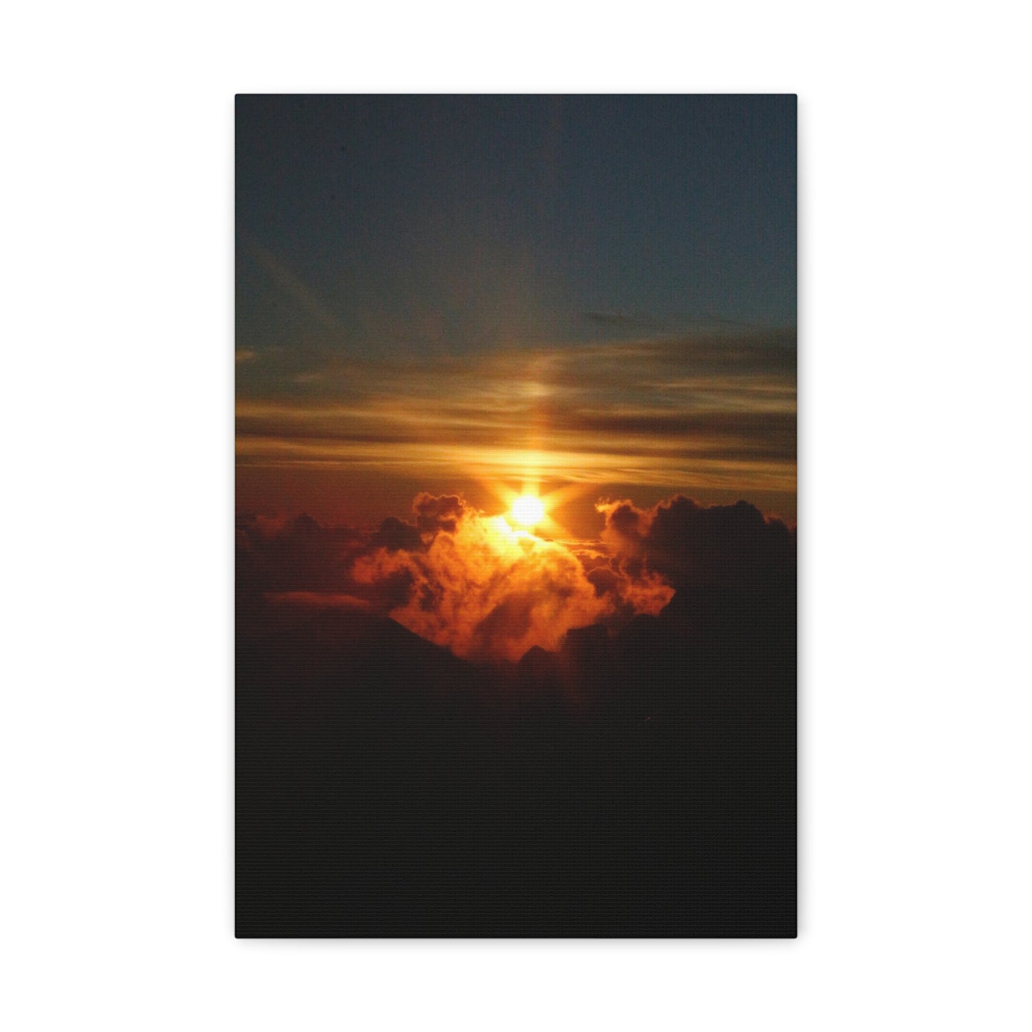 Sunrise on to of a volcano in Maui, Hawaii Canvas Gallery Wraps