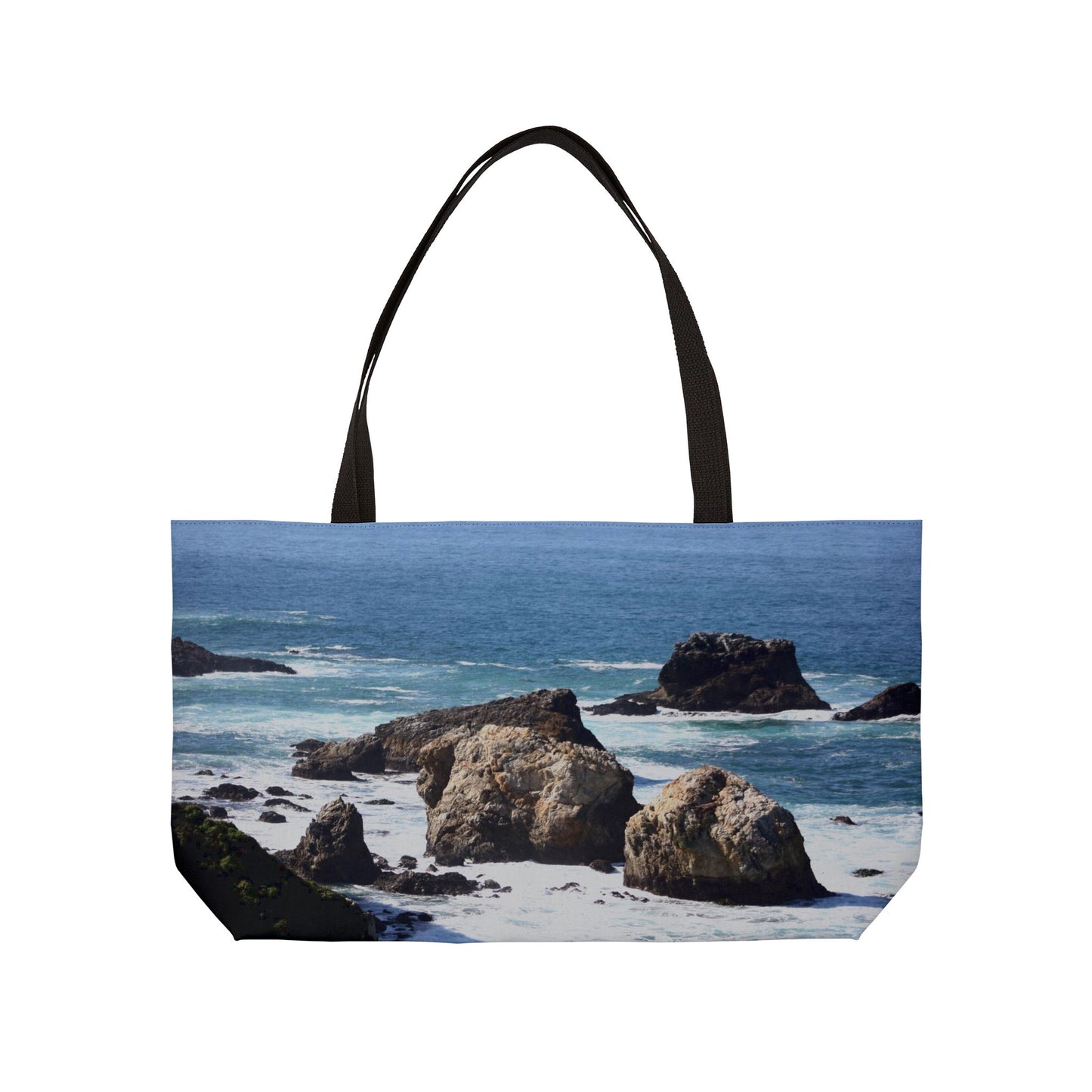 Coastal Rocks Weekender Tote Bag — Ocean Beach Travel Bag