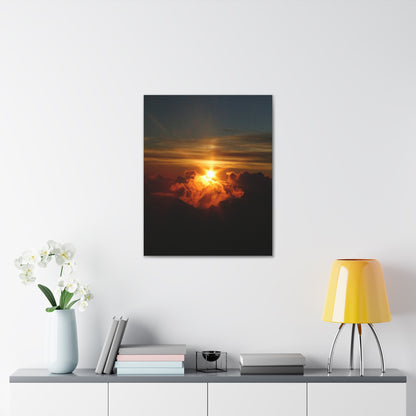 Sunrise on to of a volcano in Maui, Hawaii Canvas Gallery Wraps