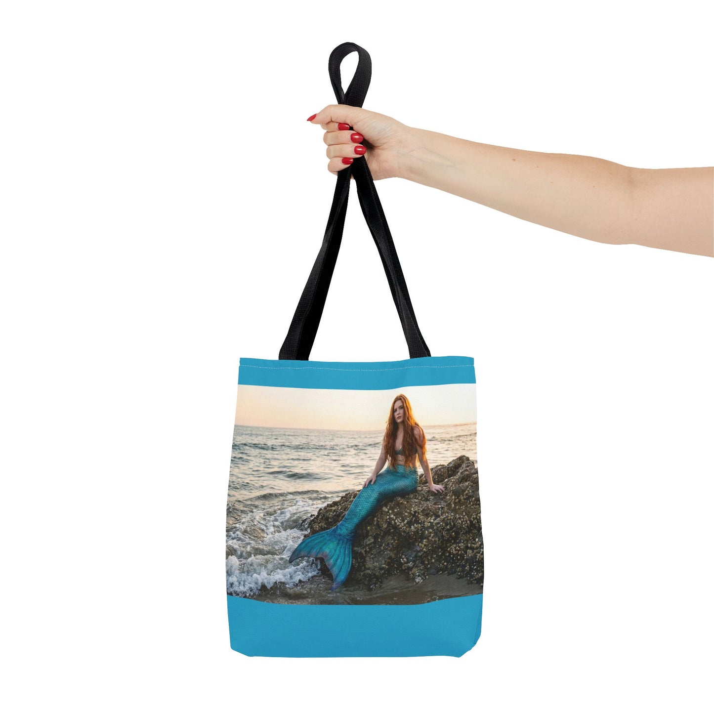 Mermaid Beach Tote Bag — Photo Print Ocean Wave Carryall