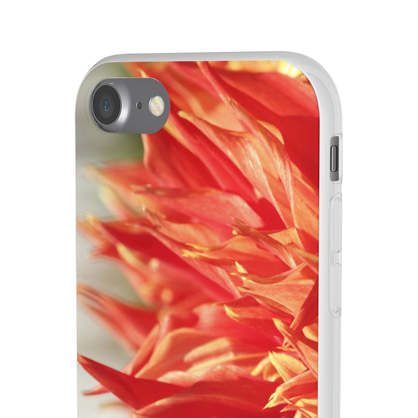 Red Dahlia Floral Phone Case — Slim Flexible Protective Cover